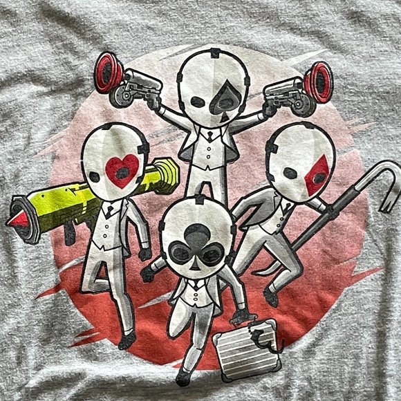 FORTNITE Gray Wildcard Four Man Squad Long Sleeve Graphic Cotton Shirt 18 / 20 - Picture 2 of 2